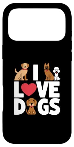 I Love Dogs Canine ���D�� �O���t�B�b�N �X�}�z�P�[�X iPhone 17 Pro Max �p