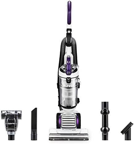 EUREKA PowerSpeed Lightweight Bagless Upright Vacuum Cleaner with Pet Turbo Brush, for Carpet and Hard Floor, Plum