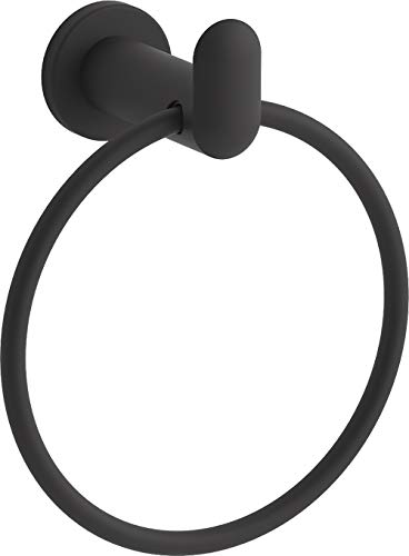 Holiday Deals 🛒 KOHLER K-97898-BL Kumin Towel Ring, Matte Black