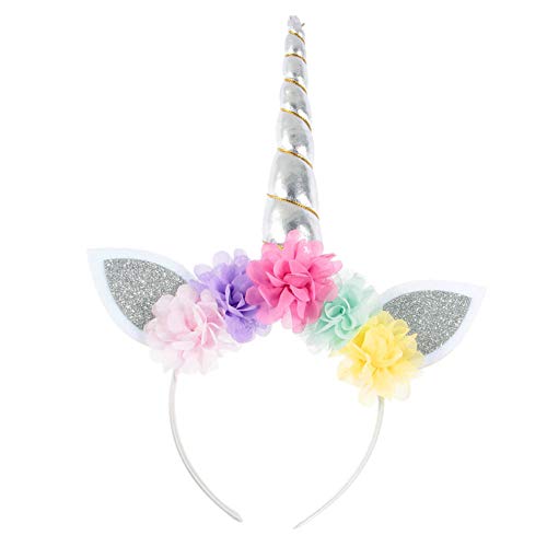 Cupcinu Diadema Unicornio Niña Diadema Flores Banda