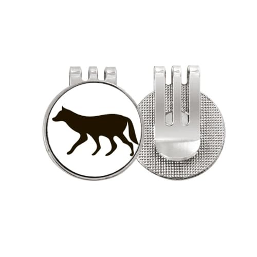 Marqueur de balle de golf loup en émail noir magnétique pour green