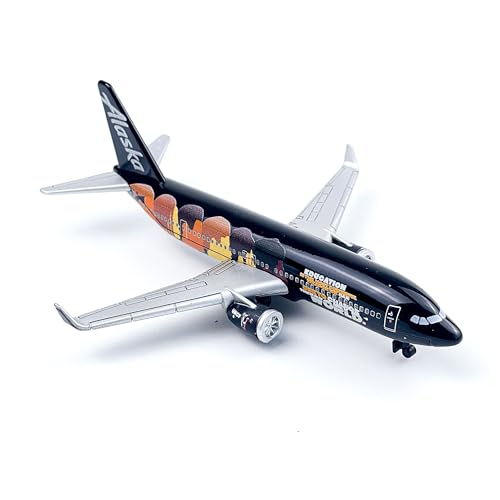 AVIAMUSE Model Airplane, Alaska Black Livery Aircraft Planes Model Suitable for Collection and Christmas Birthday, Desktop Decor - Image 2