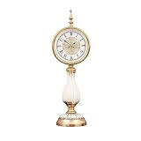 IMEITE Wohnkultur, Wohnzimmer, amerikanische Uhr, Retro-Dekoration, Uhr, Arbeitsplattenuhr, Pendel, Wohnzimmer, Tischuhr, Keramikuhr, Körperwecker für Schlafzimmer (A)