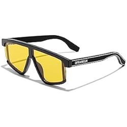 Lente De Proteccion De Policarbonato D.Franklin Gafas de Sol Unisex con Lentes de Policarbonato y Protección Ultravioleta UV 400. Modelo Alpha en Negro y Amarillo