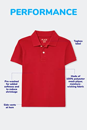 The Children's Place boys Short Sleeve Performance Polo, NAUTICO, Large3
