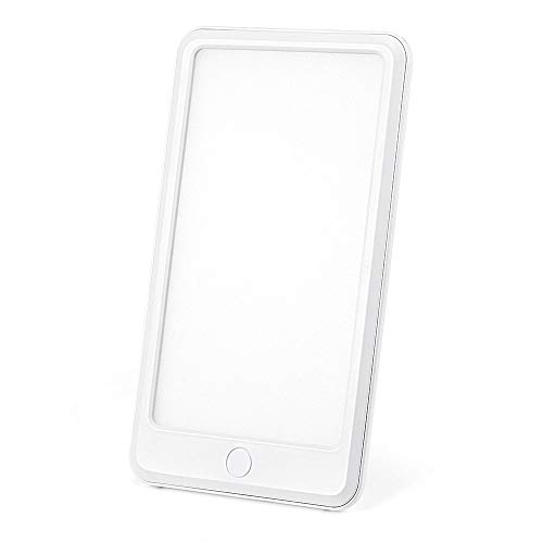 LED Daylight Lamp High-Strength Bright Light Adjustable Angle Touch Control UV Free 10000 Lux Brightness Portable for Energetic Happy Life - White