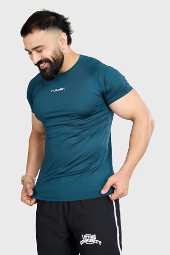Image of FUAARK Men Solid Round Neck Slim Fit Tshirt