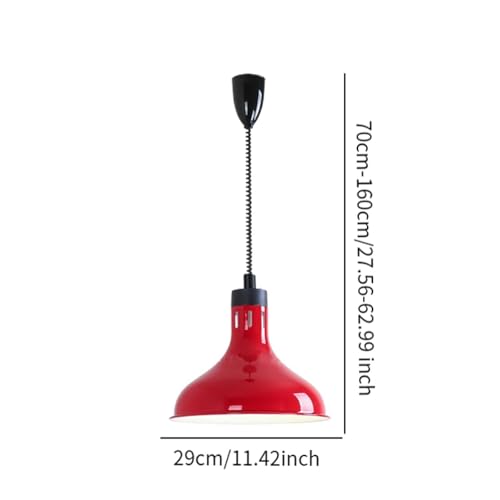 Lampe chauffante buffet rouge rétractable E27 contre les plats froids - 5