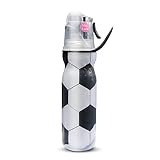 efiLneerG Insulated Sports Water Bottle with Spray Mist and Sip Kids Cool Misting Soccer Water Bottles School for Boys Girls Gym Cycling Climbing 20 OZ, Leak Proof Squeeze Cold Waterbottle