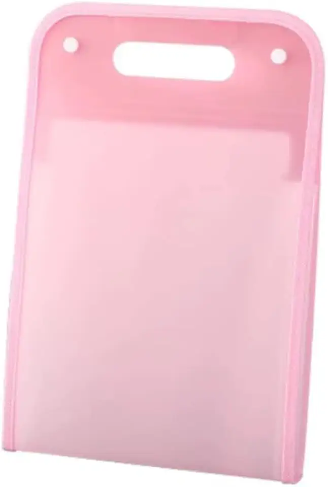 Conjunto Pasta Sanfonada com 12 Divisórias + Pasta Prancheta, Tamanho A4, Organizador Completo para Documentos, Ideal para Escritório e Escola (Rosa,1 PC)