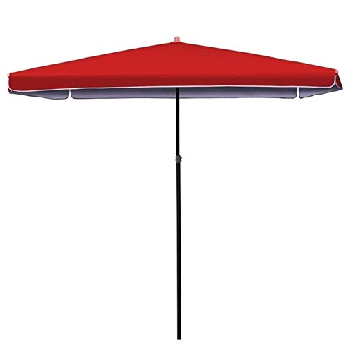 Parasol de jardín exterior CLSDRZC sombrilla rectangular terraza azul y roja