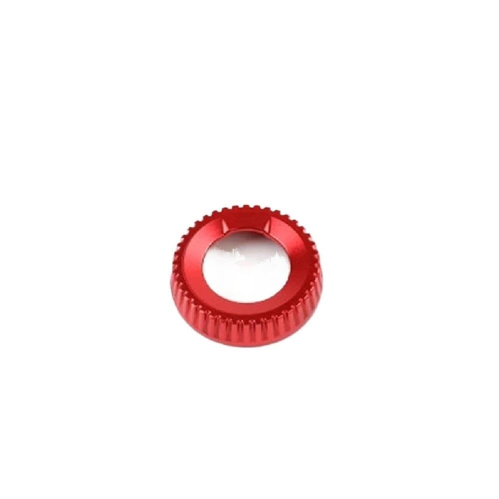 HYASDBWE for Kia for EV6/EV6 PE for NIRO EV Aluminum Alloy Gear Shift Knob Ring Cover Shift Gear Cover Trim Accessories Gear Shifter Parts(Red)