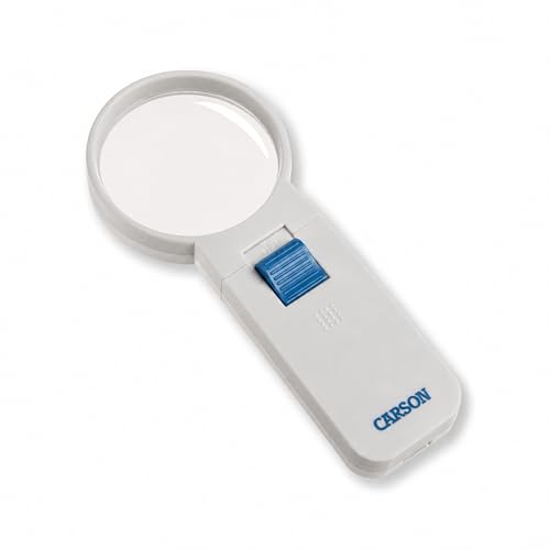 Carson Podświetlana dioda LED 5X ręczna lupa asferyczna 5 cm (SV-50), biała