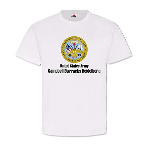 T-shirt vintage Campbell Barracks Heidelberg souvenir militaire blanc 5XL