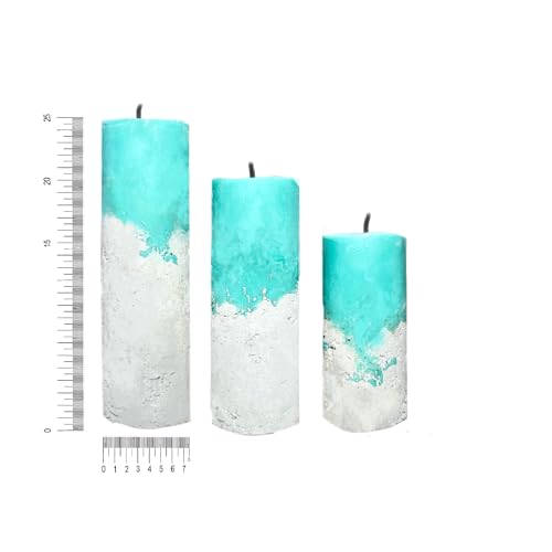 Bougies décoratives faites main : lot de 3 tailles pour réchauffer votre salon