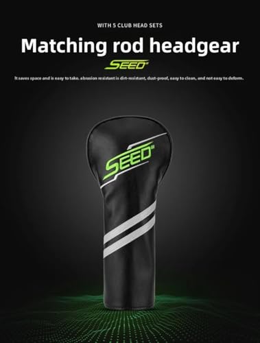 Prawosprawieżny Junior Golf Driver Set 51-69 Inch, Lekki Grafitowy Wał Młodzieżowy Klub Drewniany dla Dzieci Chłopięcych Dziewcząt, R Flex Sprzęt Ćwiczeniowy z Pokrywą Głowy do Kontroli Swingu