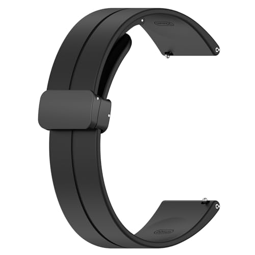 Image of YODI New Edition Soft Silicone Classic Strap Band For Redmi Watch 5 Lite Only [ Not for Any Other Models] (MAGNET BUCKLE-BLACK)