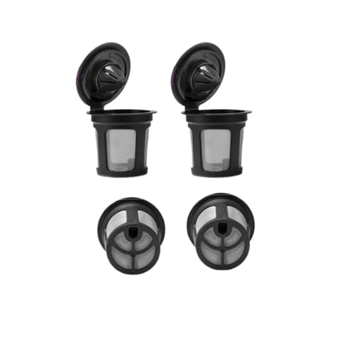 Disposable Coffee Machine Filter Paper – Replacement K-Cup Filters for All Reusable Coffee Machines (4pcs Black)