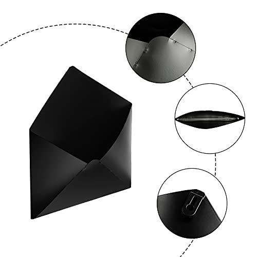 Metal Mail Envelope Holder Wall Mounted Hanging Envelope Decor Mail Organizer Holder And A Row Hook For Home Or Office #TOP2