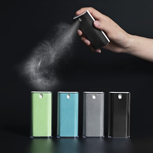 CLICK CLEAN 4PCS All-in-One Screen Cleaner Fingerprint Proof Screen Cleaner Spray with Microfiber and Phone Stand for All Phones Laptop and Tablet Screens (0.5oz x 4-Pack)