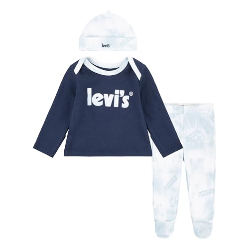 Long Sleeve T-Shirt, Footed Pants and Hat 3-Piece Outfit Set