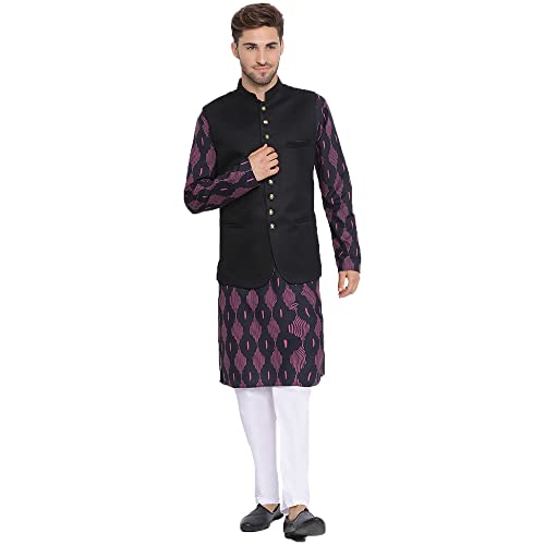 Image of hangup 3 Pc Kurta Pajama Set for Men (3PC 17AGolden)