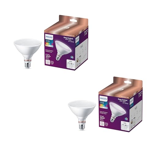 PHILIPS 120W PAR38 Color Smart Wi-Fi Bulb 2-Pack