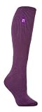 HEAT HOLDERS - 1 paar damen extra lang winter warm kniestrümpfe / thermosocken für gummistiefel (37-42 eur, Violett)