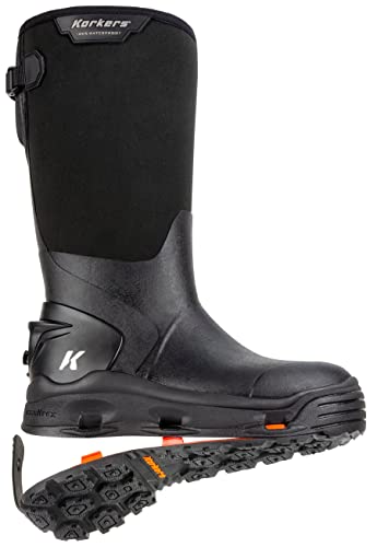 Korkers Men's Neo Storm Rubber Boots - Inuslated and Waterproof Multi-Season Mud Boots - Includes Interchangeable Ninety Degree Sole2
