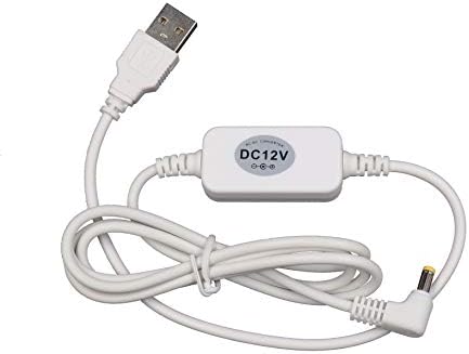 DigitCont USB 5V to DC 12V 4mm x 1.7mm Power Cable, Compatible with Echo Devices, USB Voltage Step Up Converter Cable, Power Supply Adapter Cable, 4 Feets, DC 5V to DC 12V Cable