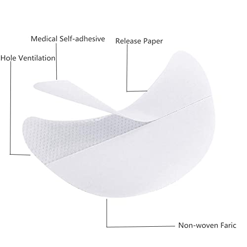 Vowavo Eyeshadow Shields, 100Pcs Eyeliner Stencils Makeup Tape Lash Tape For Eyelash Extensions, Perming, Tinting, Lip Makeup - Lint Free Eyeshadow Tape, White, 3.3‘’×1.9'' #TOP1