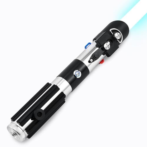RGB Lightsaber with Sound Effects and Motion Control - Premium Metal Handle and Replaceable Blade for Adults and Kids