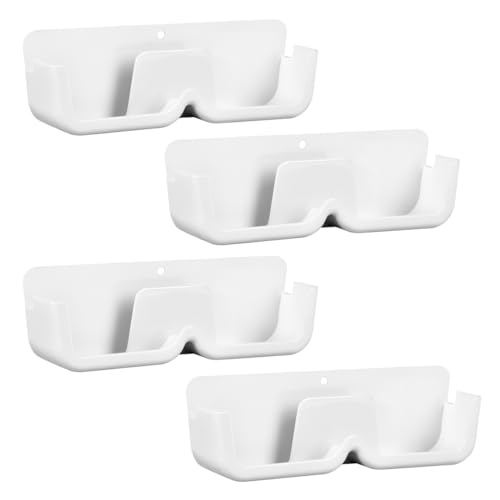 Image of Pack of 4 Specs Holder Wall Mounted /Wall Mounted Mobile Phone Holder / Storage Case For Phones with Strong Adhesive Strips /Eyewear Case Shelving /Sunglasses Display Case /Multi-Purpose Stand (White)