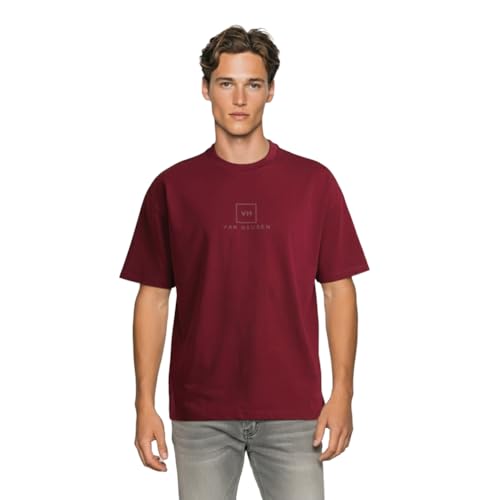 Image of Van Heusen Men's Premium Cotton Oversized Drop Shoulder Brand Logo T-Shirt