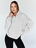 Trendy Queen Womens Sweatshirts Quarter Half Zip Pullover Fall Fashion Outfits 2025 Oversized Hoodies Comfy Winter Clothes, Grey, S #1