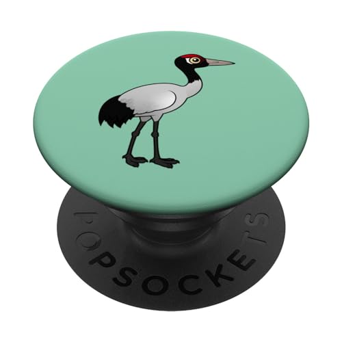 Cute Cartoon Black-necked Crane Birdorable Species PopSockets Swappable PopGrip