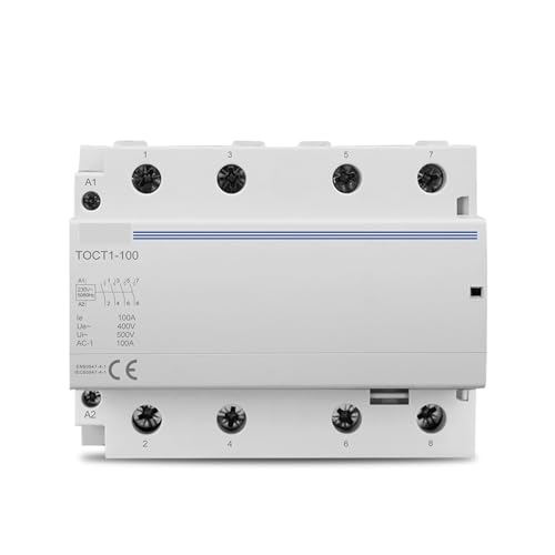 Contacteur modulaire ac TOCT1-100 4P 100A 400V rail din pour tableau electrique de maison