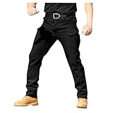 Générique Pantalon De Travail pour Homme, Everyday Pants Homme Cargo en Tissu Stretch Coupe Ajustée Jogging Equipe France Africain Bermuda Sport (Le Noir,XS)