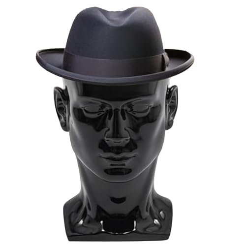 Tête de mannequin noire pour organiser vos casquettes et perruques de cosplay