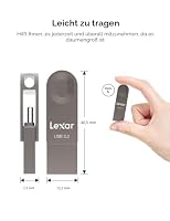 Lexar USB-Stick 3.2 128 GB, Gen 1, USB C & USB A, Lesegeschwindigkeit bis zu 100 MB/s, unterstützt OTG, Metallspeicher für PC, Laptop, Auto, TV, Smartphone Typ C, Android – Ansicht 8