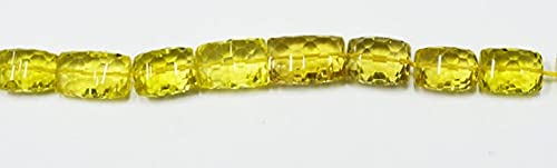 Quartz citron naturel perle coussin facetté 8-12mm pour bijoux en pierres fines DIY