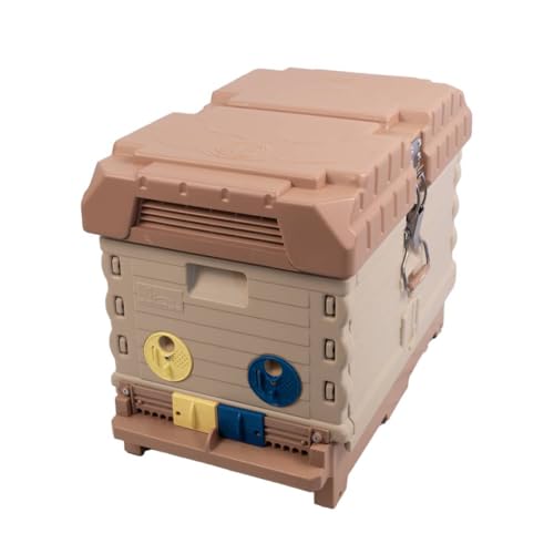 Apimaye Isoliertes Bienenstock-Set mit 7 Rahmen, Langstroth Nucleus montiertes Bienenstock-Set, Nuc Queen Castle mit eingebautem abgeschirmtem Bodenbrett, Eingangs-Reduzierstücken und oberen