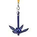 Emoshayoga Boat Anchor Kit , Boat Grapnel Aluminium Foldable with Storage Bag for Rock Bottom