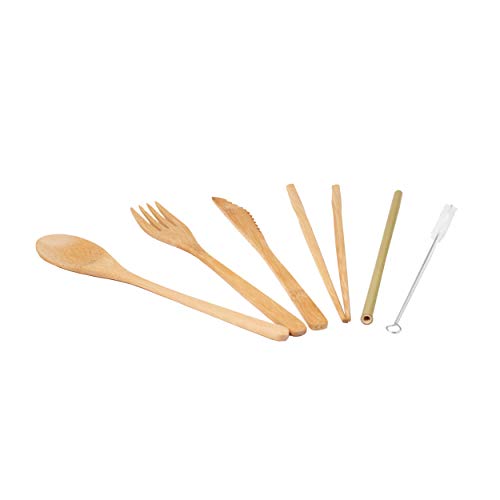 EcoLogical Conjunto de talheres, padrão, bambu