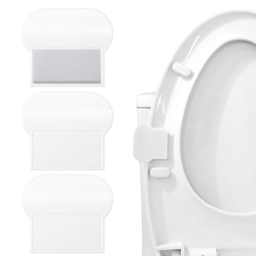 Azefnuhk 3Pcs Self Adhesive Toilet Lid Lifter Toilet Seat Lifter Tabs Avoid Touching Toilet Seat Lifters Handle for Office Home Bathroom Hotel School (White)