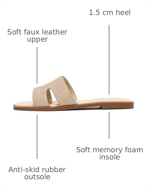 Image of Stratuxx Kaze Women's Open Toe Flat Dress Slide Sandals