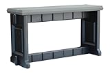 Leisure Accents 36'x20' Bench (Deep Grey/Black) Light Mobile Durable Patio Bench. Perfect for Pool, hot tub, Sauna, Garden, or mudroom. Proudly Made in USA!