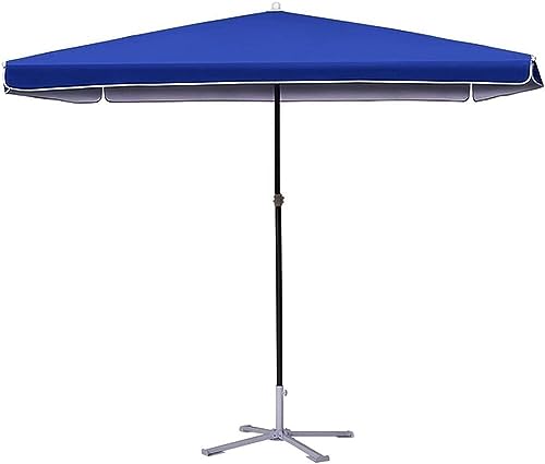 Sombrilla rectangular azul CLSDRZC para terraza de patio y balcones pequeños