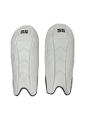 SS Cricket Aerolite Wicket Keeping Legguard, Adult Size, White Color