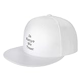 in Kanye We Trust Snapback Hat Adjustable Baseball Cap fro Men & Women Flat Bill Hats White